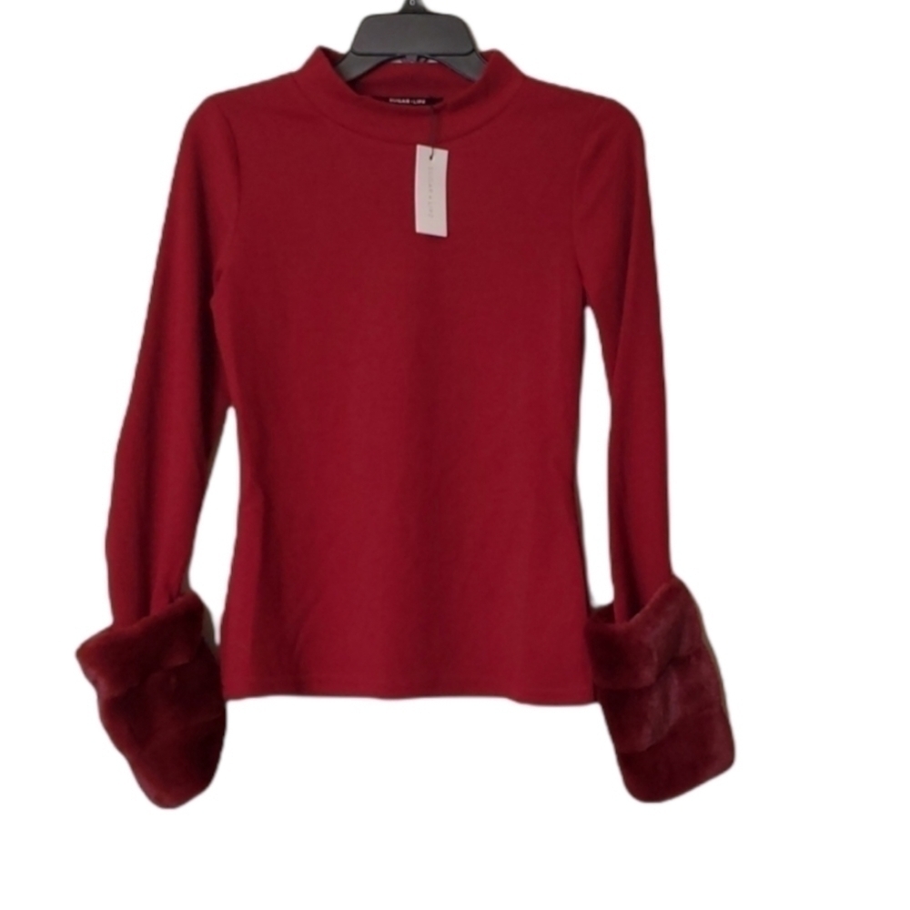 NWT Sugarlips Womem Knit sweater top - Picture 1 of 5